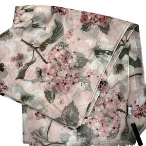 NWT Ellen Tracy casual scarf wrap shawl soft pink florals romantic cottage core